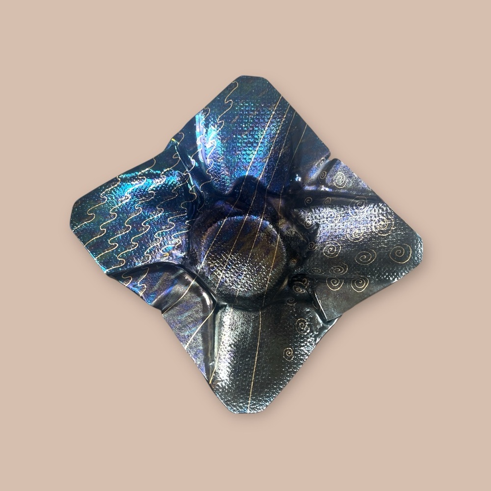 Handmade Iridescent/Dichroic Glass Bowl- Barrett 2010